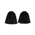 thumbnail image 2 of Women's Faux Fur Coat Faux Fur Jacket Long Sleeve Lapel Furry Winter Jackets Parka Short Coat Black XS, 2 of 5