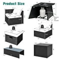 thumbnail image 4 of Costway 9PCS Patio Rattan Furniture Set Fire Pit Space-saving W/Cover Red Cushion, 4 of 10