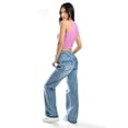 thumbnail image 4 of Jeans Wide Leg de cintura asimetrica /Juvenil, 299 (Mezclilla claro) azul 7, 4 of 6