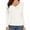 088-White, variant on Thermal Tops for Women V Neck Lace Fleece Long Sleeve Shirt Warm Base Layer Thermal Underwear Tops