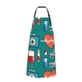 thumbnail image 2 of Fuzoiu Medical Elements Print Adjustable Waterproof Apron with Pockets,Waterproof Apron for Cooking, Gardening, and Art Projects, 2 of 8