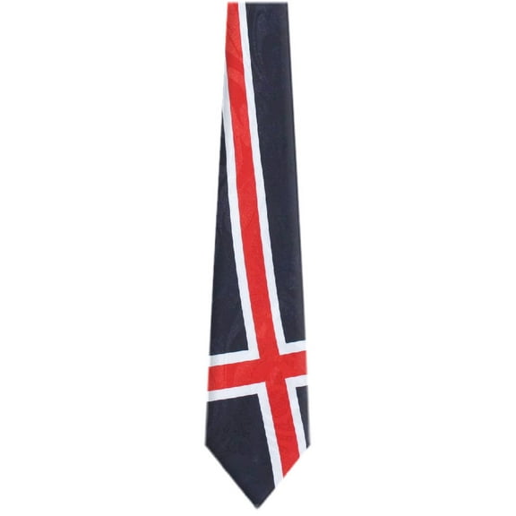 Mens Novelty Themed Iceland Tie  - Navy