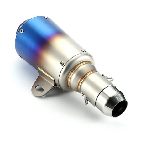 - 38-51mm Motorcycle Exhaust Muffler Pipe Silencer Can Slip-On Grilled Blue New