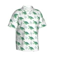 thumbnail image 2 of Balery Turtle Print Men's Hawaiian Shirts Short Sleeve Beach Shirt Relaxed Fit Vacation Button Down Shirts-XX-Large, 2 of 9
