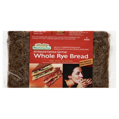 - Mestemacher Bread Whole Rye, 17.6 Oz (Pack of 12)