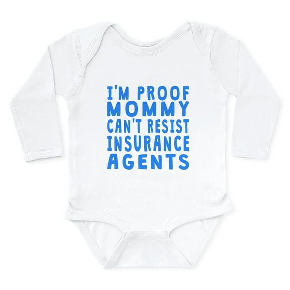 CafePress - Proof Mommy Cant Resist Insurance Agents Body Suit - Long Sleeve Cotton Baby Bodysuit