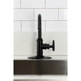 thumbnail image 3 of Kingston Brass KSD8500RKZ Wendell Single-Handle Bar Faucet with Knurled Handle, Matte Black, 3 of 6
