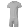 thumbnail image 5 of Men Short Sets Outfits 2 Piece Set Mens T-Shirts and Shorts Summer Matching Set Beach Clothes Men Vacation Outfits, 5 of 6