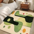 thumbnail image 4 of 3'x5' Area Rugs, Green Geometric Indoor Outdoor Area Rug for Living Room Bedroom, Vintage Abstract Middle Century Artwork Washable Bathroom Rugs Kitchen Floor Carpet Mats Home Decor Aesthetic, 4 of 8