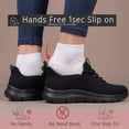 thumbnail image 4 of Rumpra Women Step-In Slip On Walking Sneakers, Hands-Free No-Bend Design, Breathable Knit Lightweight Shoes, Cushioned EVA Non-Slip Outsole for Work & Daily Wear, 4 of 7