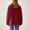 thumbnail image 3 of Womens Sherpa Jacket Winter Warm Soft Jacket Soft, Cozy, Long Sleeve, Pockets, Winter Wear, Casual (RD1 XXL), 3 of 5