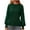 Green, variant on Giftesty Sweaters for Women Plus Size Women's Long Sleeved Loose Solid Color Round Neck Pullover Knitted Sweater