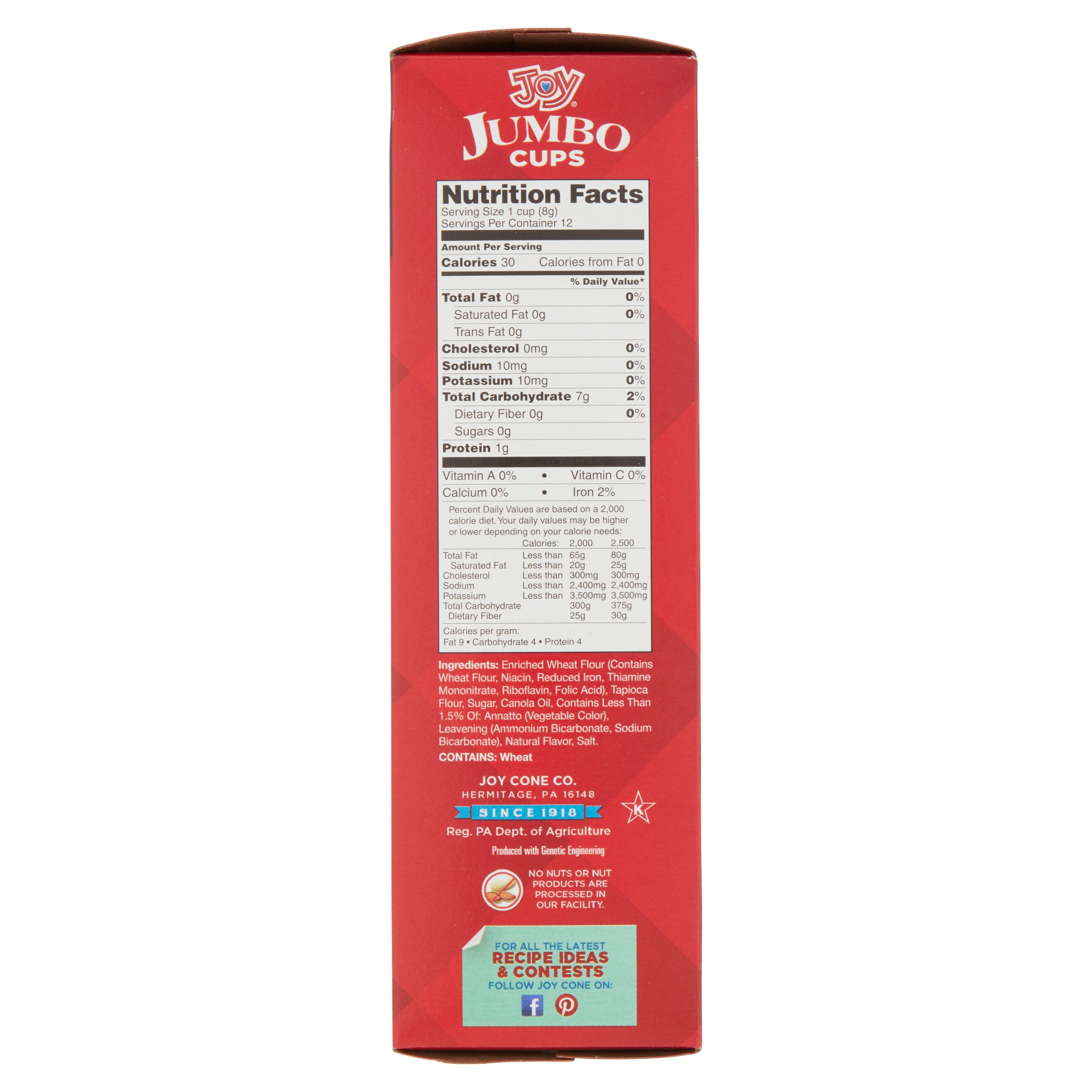 Joy Jumbo Cups, 2.75 oz., 12 Count