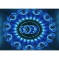 thumbnail image 1 of Ahgly Company Indoor Rectangle Patterned Blue Dress Blue Area Rugs, 8' x 12', 1 of 6