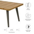 thumbnail image 5 of Modway Meadow Outdoor Teak Wood Coffee Table in Natural Taupe/Brown, 5 of 6