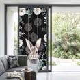 thumbnail image 3 of Easter Bunny Window Privacy Film, Eucalyptus Leaves Rabbit Flowers Black Static Cling UV Sun Blocking Heat Control Window Tint Day and Night, Non-Adhesive One Way Windows Privacy Cover 35.4''x78.7'', 3 of 7
