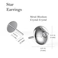 thumbnail image 4 of Arete para Mujer con Cristal Swarovski  en Forma de Star– Bañado en Rodio– Arete Elegante y Brillante, Aretes de Mujer de Moda– Joyería para Mujer de Moda– Regalo especial Ortiz Espinosa Temporada, 4 of 7