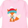 thumbnail image 4 of Inktastic Winter Fox, Cute Fox, Fox with Hat, Fox with Scarf Boys or Girls Long Sleeve Toddler T-Shirt, 4 of 5