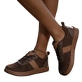 thumbnail image 3 of IEMIEMIEM Women Fashion Sneakers Platform Retro Gum Sole Casual Tennis Skate Shoe Genuine Leather Walking Footwear Anti Slip Trainers Brown 6.5 Wide, 3 of 6