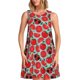 thumbnail image 1 of Balery Cute Tomato Vestidos de verano para mujer con estampado: vestido holgado sin mangas, vestido playero informal y cómodo para días calurosos., 1 of 7