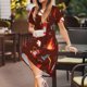 thumbnail image 3 of Balery Fire Extinguisher Vestidos sueltos de manga corta para mujer, vestidos de verano 2025, vestidos casuales de corte A con vuelo., 3 of 6