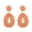 Orange, variant on Oval Exaggerated Teardrop Earrings for Women Colorful Bohemian Beads Earrings Jewelry Green