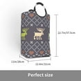thumbnail image 3 of DouZhe 50L Rectangular Laundry Basket, Christmas Santa's Deer Prints Waterproof Foldable Laundry Hamper with Aluminum Handles, 3 of 6