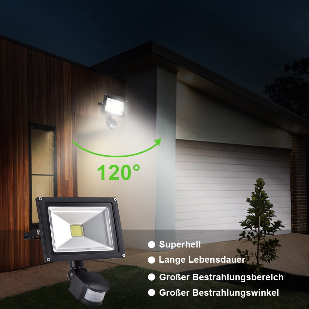 DingLiLighting Outdoor Motion Sensor LED Flood Light, 50W, IP65 Waterproof, 4500LM Security Floodlight