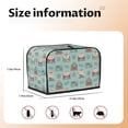 thumbnail image 4 of Toaster Covers 2 Slice, mailer Stamp Pattern Waterproof Bread Machine Cover Fits for Standard 2 Slice Toasters, Home Decor Toaster Protection with Hanging Rope, 4 of 7