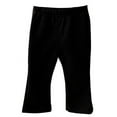 thumbnail image 1 of Girl's Casual Elastic High Waisted Flare Leg Pants Kids Long Pants 1-12 Years,Black, 1 of 5