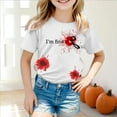 thumbnail image 2 of Caqnni Halloween Shirts for Girls Fall Tee Shirt Funny Graphic Tshirt Clothes Halloween T-Shirt Halloween Spooky Season Graphic T-Shirt (10-11 Years,Brick Red), 2 of 5