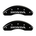 thumbnail image 2 of MGP 4 Caliper Covers Engraved Front & Rear Honda Black finish silver ch Fits select: 2004-2005 HONDA CIVIC SI, 2 of 6