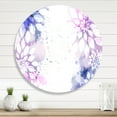 thumbnail image 2 of Designart 'Pink and Purple Abstract With Colorful Splashes II' Modern Circle Metal Wall Art 11x11 - Disc of 11, 2 of 5