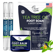 Foot Cure Toenail Fungus Treatment Extra Strength - Tea Tree Antifungal Cream & Foot Soak for Toenail Softener, Yellow Toenail Treatment, Ingrown Nail and Foot Fungus