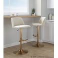 thumbnail image 3 of Toriano Adjustable Bar Stool, Gold Bar Stools, Bar Chairs, Swivel Bar Stools, Bar Stools Set of 2, 3 of 6