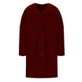 thumbnail image 5 of Winter clothing for women Plus Size Coat For Autumn Winter Warm Long Sleeve Outerwear With Button Closure And Pockets Full Length Comfortable Jacket, 5 of 6
