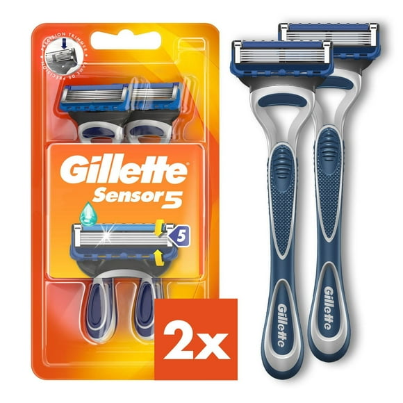 Gillette Sensor5 Men's Disposable Razors, 2CT
