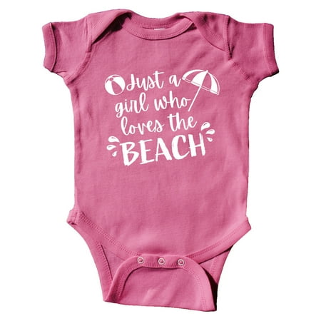 

Inktastic Just A Girl Who Loves The Beach Gift Baby Boy or Baby Girl Bodysuit