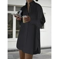 thumbnail image 4 of Gdvsclr Women'S Casual Shirt Dress Collar V Neck Button Down Loose Long Sleeve Mini Dresses, 4 of 7