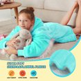 thumbnail image 2 of Wearable Blanket Hoodie for Kids, Flannel Sherpa Fleece Blanket Sweatshirt, 2 of 6