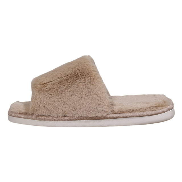 Ediodpoh Couple Solid Color Thick Bottom Warm Padded Home Cotton Slippers Ladies Slippers Brown 9.5