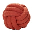 thumbnail image 2 of Hand Knotted Soft Decorative Pillow - Sheepskin Roll Cushion for Sofa Bed - Living Room Spherical Backrest, 2 of 5
