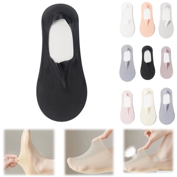 Ultra Thin Mesh No Show Socks for Women, Ultra Thin Liner Non Slip No Show Socks, Ice Silk Breathable Quick Drying Sock,Black