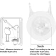 thumbnail image 3 of 2 Pcs GA715014-GEG1 Remplacement de Rabat de Toilette 3 Pouces Transparent avec Crochet à Chaîne en Acier Inoxydable, 3 of 5