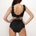 thumbnail image 5 of XIYON Bikini Sets For Women Ladies High Waist Petal Bikini Set Solid Color Two Piece Swimsuit 2026 Summer Beach Wear, 5 of 5