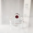 thumbnail image 5 of Hexagon Garnet Ring, 925 Sterling Silver Ring, Women Ring, Natural Garnet, January Birthstone, Christmas, Thanksgiving, Tiny Dainty Ring, Handmade, Statement Jewelry, Wedding, Anniversary Gift, 5 of 8
