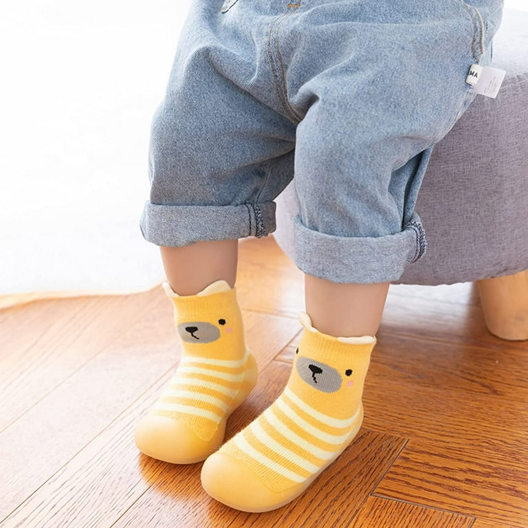 Toddler Baby Boys Girls Sock Shoes Solid Warm Knit Shoes Elastic Anti Slip First Walking Trainers 051817