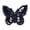 Altotux_MP007_Navy, variant on Altotux 1.75"x1.25" Black Navy Beaded Sequins Butterfly Sew On Applique Patch (Navy)