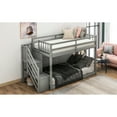 thumbnail image 6 of Twin Over Floor Bunk Bed In Gray With Storage Option - Quality & Stylish Convenient, 6 of 7
