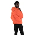 thumbnail image 2 of Members Only Mens Pullover Half Zip Puffer Jacket with Hood, Orange S, 2 of 4